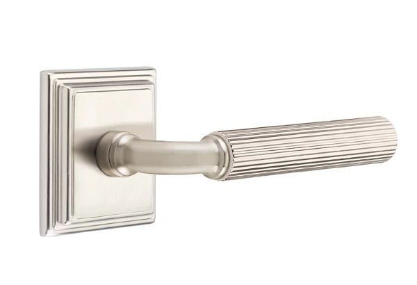 Levier de porte de passage, Gauche, Nickel satiné