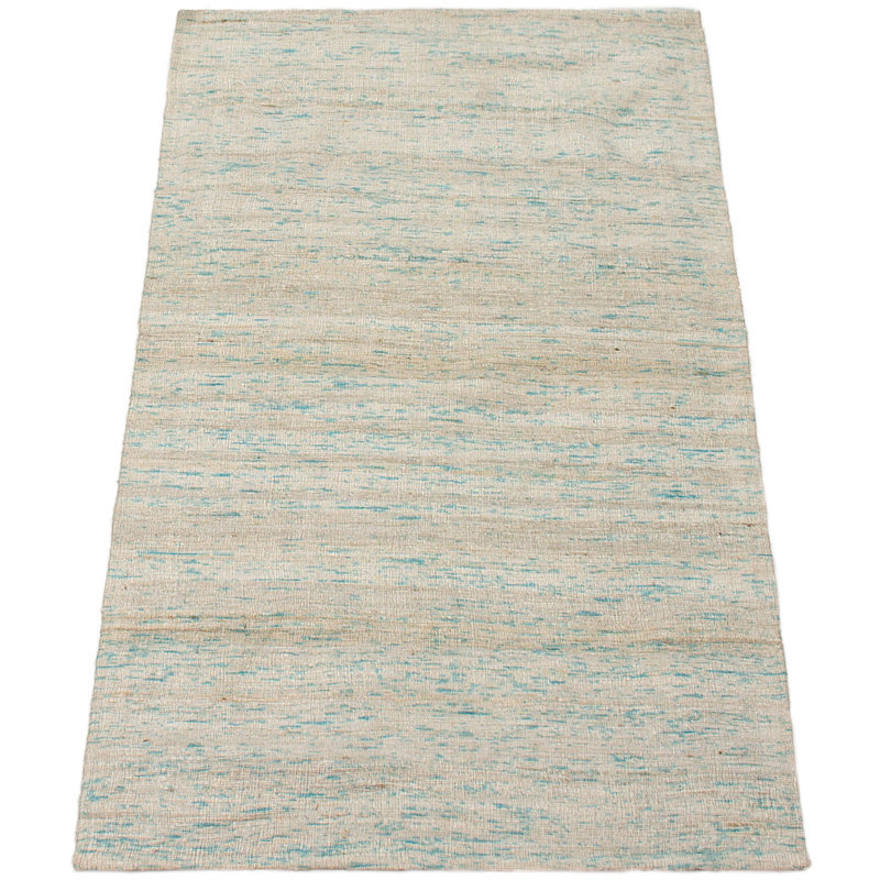 Tapis noué la ivoire/bleu ciel à la main collage Province