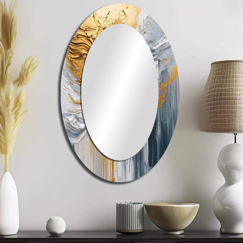 Miroir mural blanc sur fond blanc, 36 po x 24 po