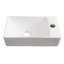 Mini-lavabo de salle de bain rectangulaire encastré mural moderne en céramique l 15 po x P 8,5 po Felix, trou de robinet à droite, blanc brillant-113434464