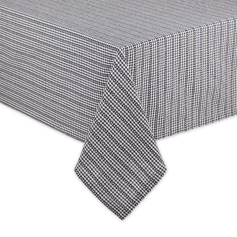 Nappe 100% coton à motif Jessie-Mai, Noir