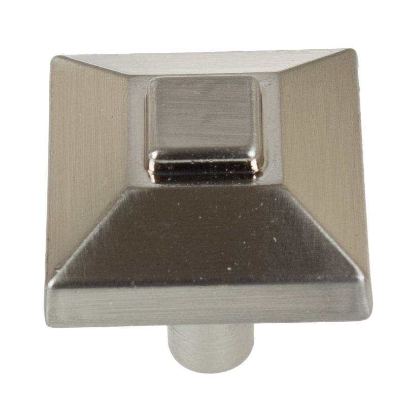 Pyramid 7/8" Length Square Knob Multipack, Satin Nickel