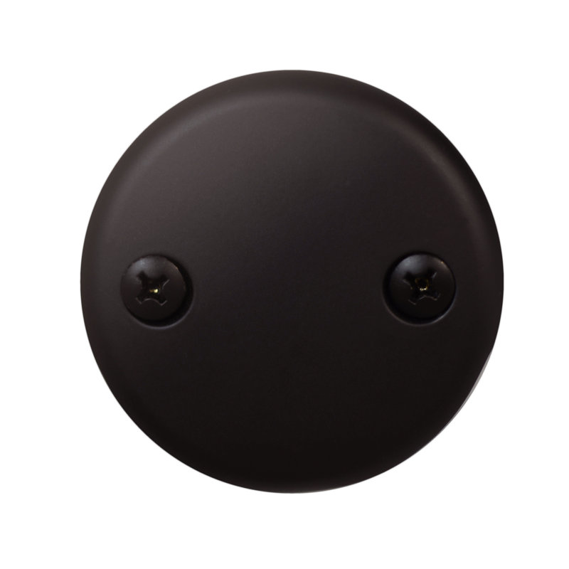 3-1/8" Two-Hole Bathtub Overflow Faceplate and Screws, Oil Rubbed Bronze