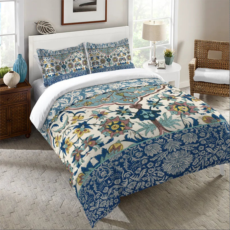 Housse de couette en microfibre bleu royal