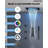 20" Ceiling-Mount LED Rainfall Shower System with Bluetooth Music, Handheld Sprayer & Thermostatic Valve-95462176