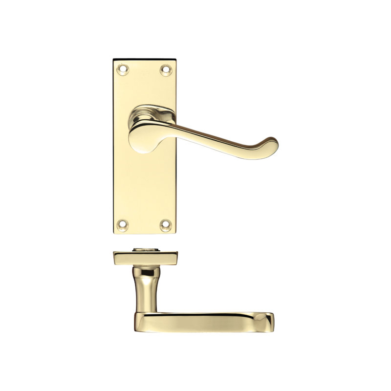 Raffertie Latch Door Handle, Electro Brass