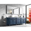 Miroir de salle de bain mural 118 "X 36" à DEL avec cadre en aluminium, 3 couleurs, gradation continue, noir mat, Make More Stylish