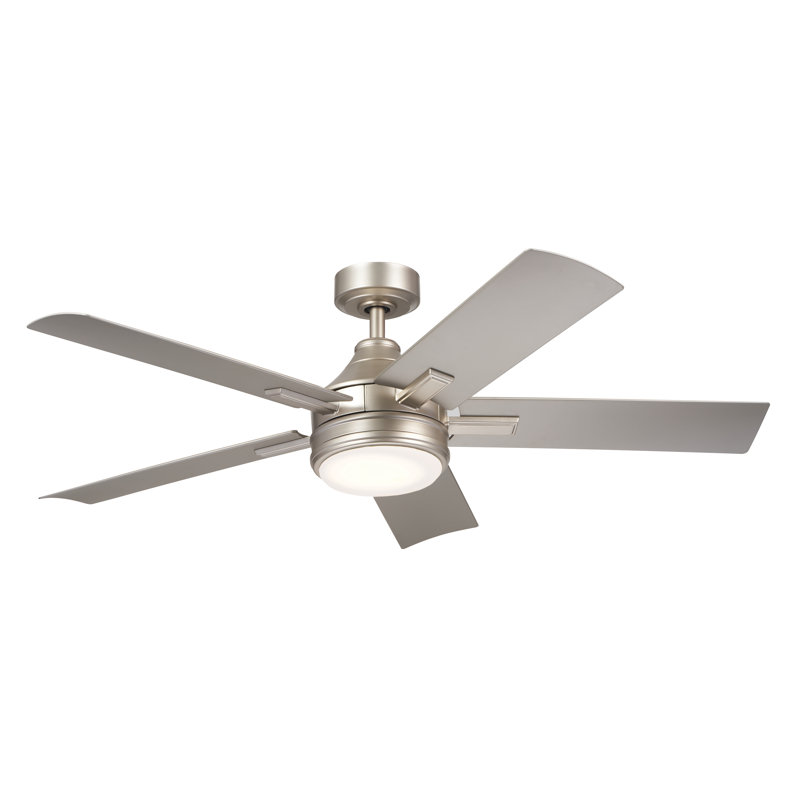 52'' Ceiling Fan with LED Lights, Brushed Nickel