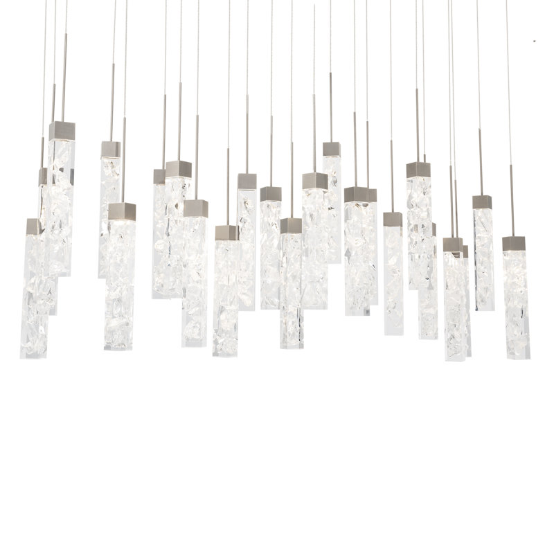 Luminaire suspendu à DEL Minx, Nickel antique, H 12,88 po x l 54 po x P 12 po, 23