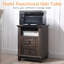 Demitrus 4 - Drawer End Table and Built-In Outlets, Black-744644165