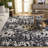 Rosaliz Hand Tufted Wool/Cotton Floral Rug in Black/Ivory-532383451