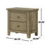 Fully Assembled 2-Drawer Nightstand, Vineyard Oak