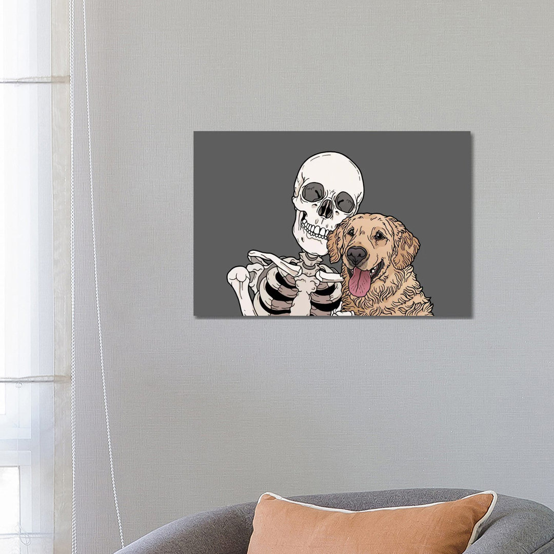 Retriever Friend von Tiina Menzel - Galerie-verpackte Leinwand Giclée