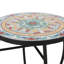 Table d'appoint d'extérieur transitionnelle avec plateau en mosaïque