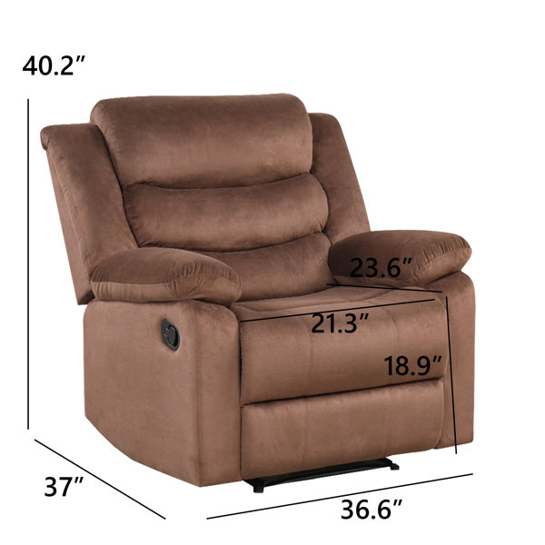 Latitude Run® Tyleisha 36.3'' Wide Classic Overstuffed and Soft Manual  Recliner & Reviews