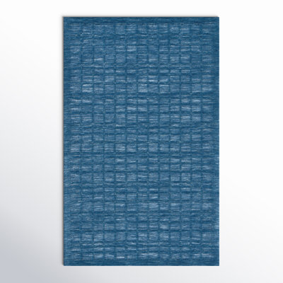 Caris Blue Hand-Loomed Geometric Rug