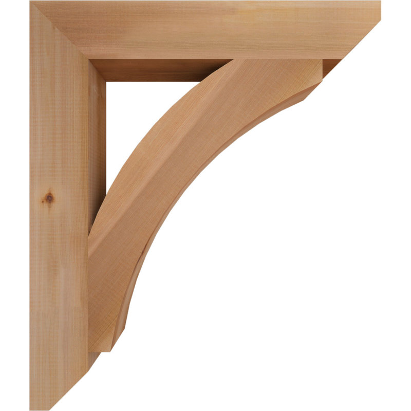 Support en bois / corbeau, Cèdre rouge, H 28 po x l 3,5 po x P 24 po