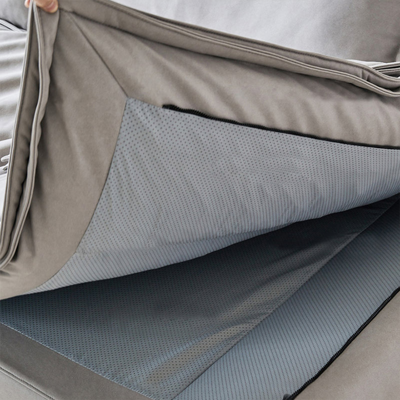 Canapé modulaire gris en polyester, 4, H 31,1 po x l 109,45 po x P 45,67 po