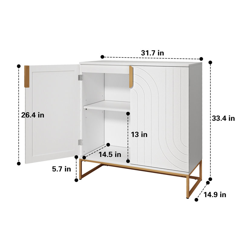 Armoire d'appoint 2 portes avec rangement