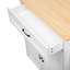 Table pour îlot de cuisine extensible de 82,7 po pour 2 à 6 personnes, blanc, double rangement, 2 prises de courant, port, tablette réglable de type C avec coin repas 82,7 po, rangement double, tiroirs, tablettes latérales, utilisation polyvalente