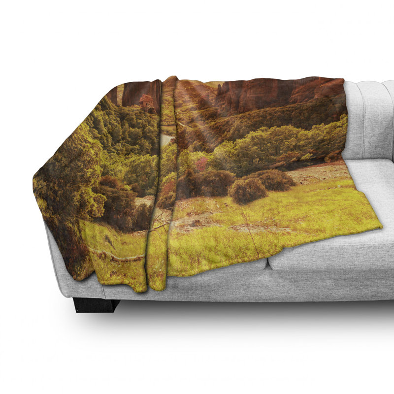 Hand Woven Throw Blanket, 50" W x 70" L