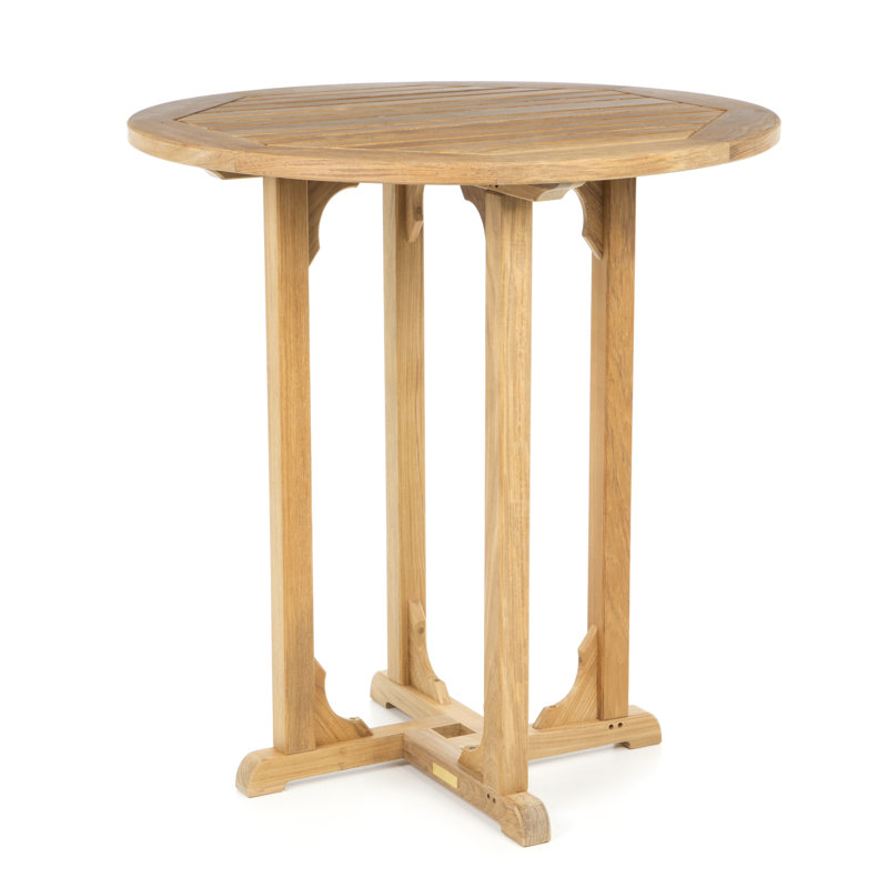 Essex Outdoor Round Teak Bar Table