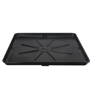 Uni-green 28x32 Inch Washing Machine Drip Pan With Raised Rim, Leak-proof Spill Tray, Includes Rigid 1-inch Drain Pipe