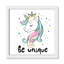 «Be Unique», impression sur papier licorne-47848656-47848666