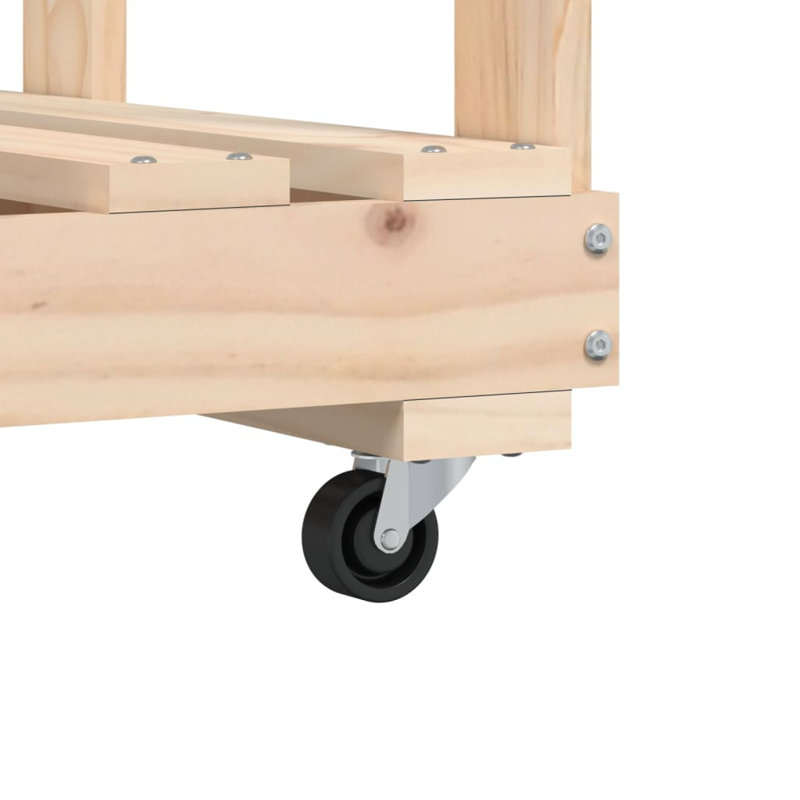 Alexender 76.5cm W Solid Wood Log Rack, Brown