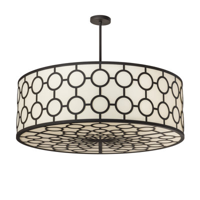 Lustres 8 lumières en fer forgé Dekko, l 48 po