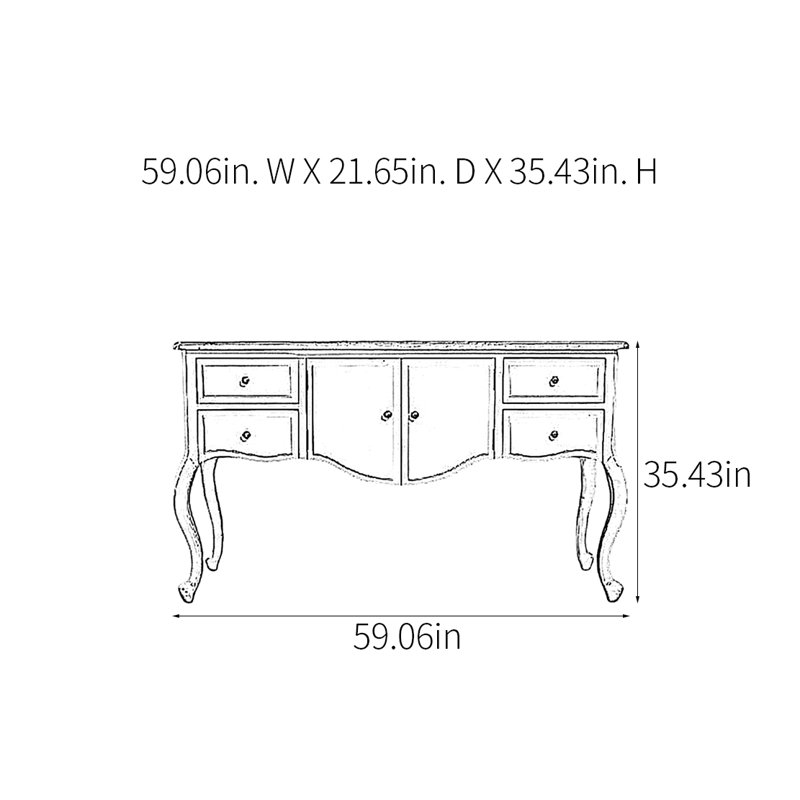 Console champêtre rétro