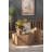Square Natural Wood Side Table