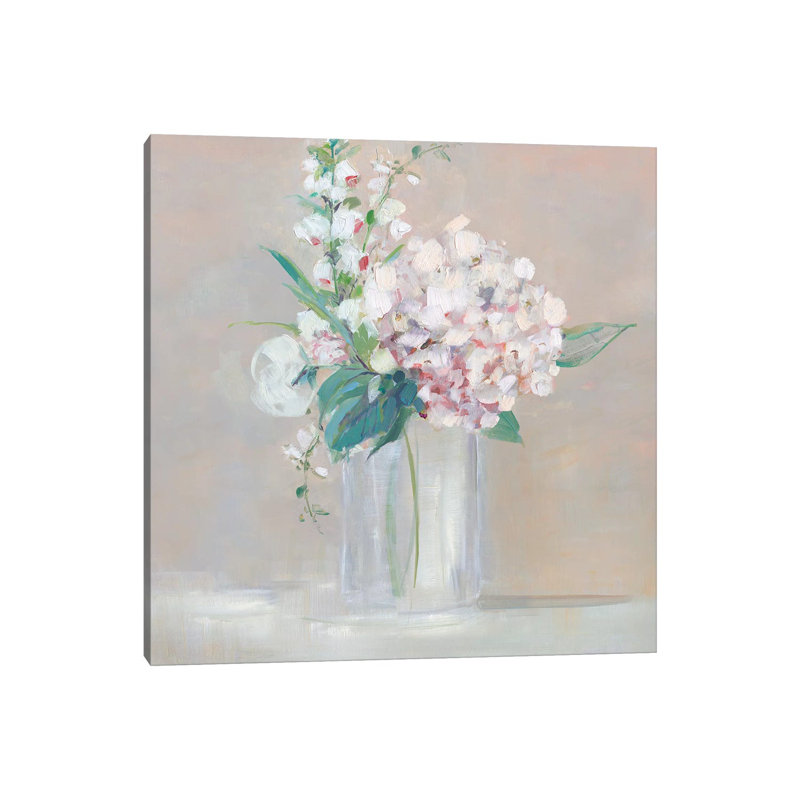 «Simply Elegant Coral Berry I» par Sally Swatland - reproduction d'art, Pas de tapis, Toile tendue