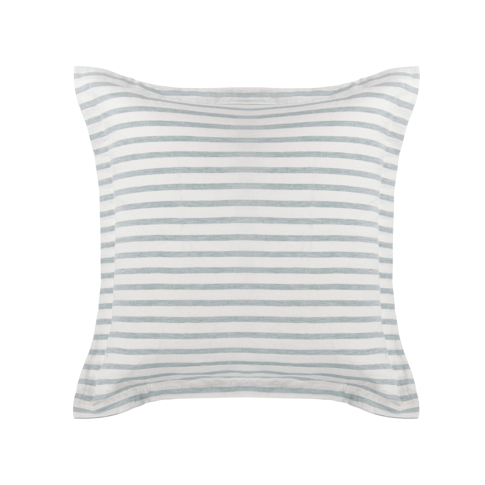 28" x 28" Linen Pillow Cover, Cream & Wave Stripe