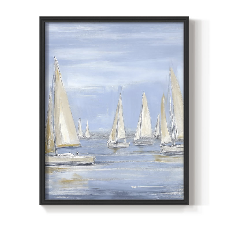 NAUTICAL Series II, reproduction encadrée - bois massif, H 11 po x l 9 po, Noir