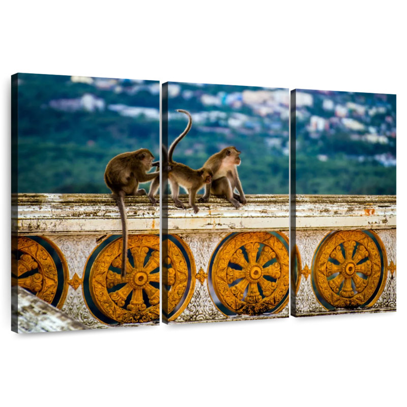 Brampt Thai Monkeys, 28" H x 45" W