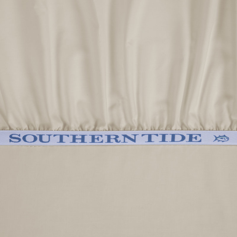 Southern Tide Cotton Twill Sheet Set, Full/Double Sheet Set with 2 Pillowcases, Oatmeal