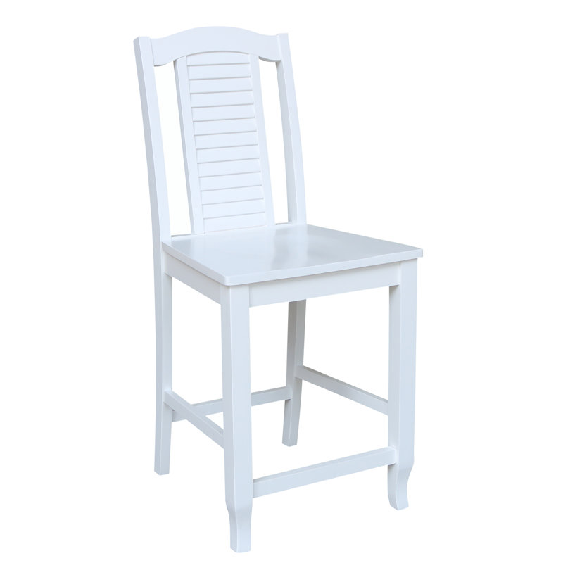 Aveanna Solid Wood 24" Counter Stool, White