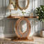 39.37 " W Glass Top Console Table