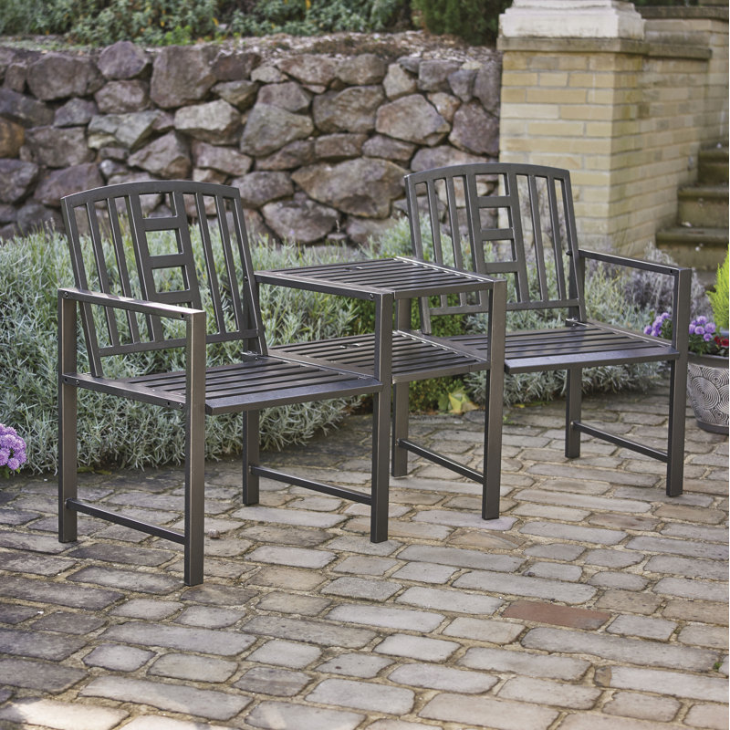 Clerkin Garden Metal Love Seat