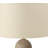 Ratty Table Lamp With Sculpted Base, Brown Resin, Beige Linen Shade-117054050