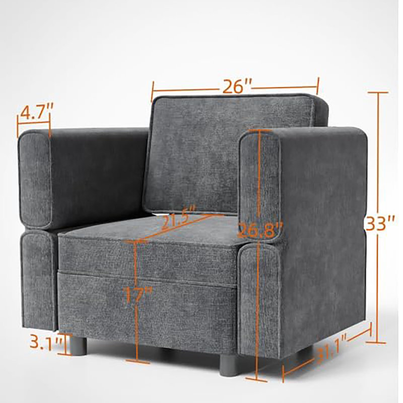 Canapé simple avec rangement, canapés modulaires confortables et canapés pour la chambre à coucher du salon