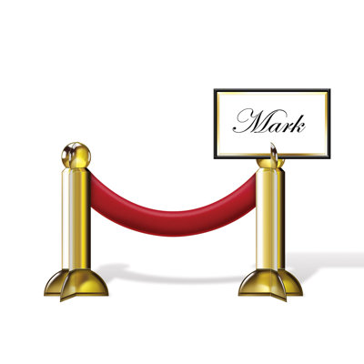 Stanchion Place Cards - 6" - Pack of 12