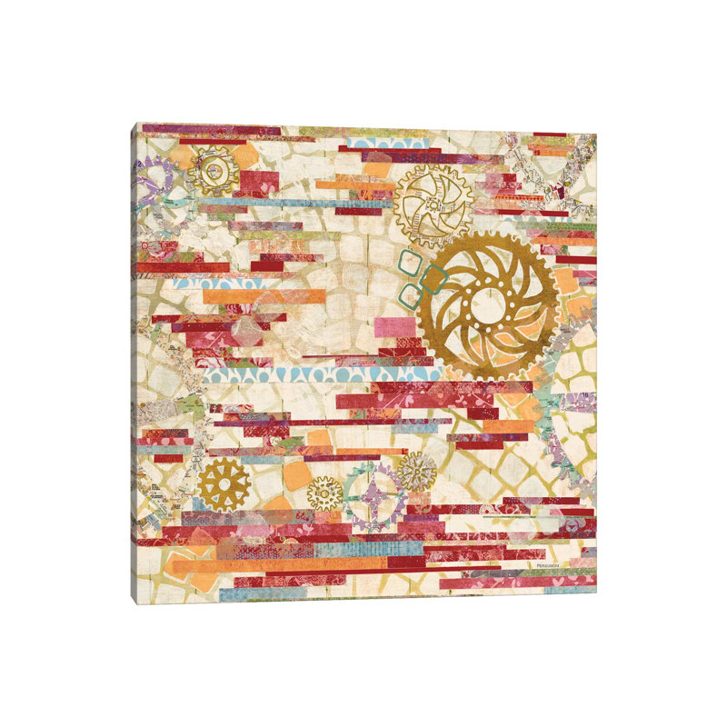 Eu Timetable I Red by Kathy Ferguson - Wrapped Canvas Print, 45.72 cm H x 45.72 cm W