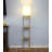 Maxwell 63 in. 3-Shelf USB-Charging LED Floor Lamp with Fabric Square Shade-629407951-628019176