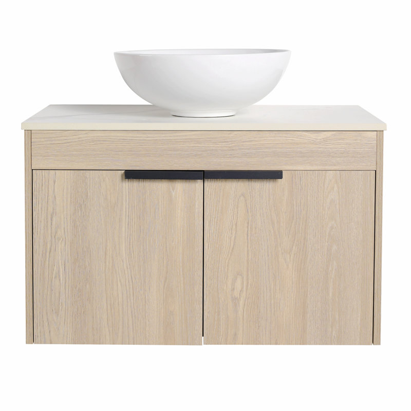 Ensemble de meuble-lavabo mural simple 29,5 po Kadavion