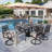 Alyah 6 - Person Patio Dining Set with Rectangular Table , Cushions Included-1878215169