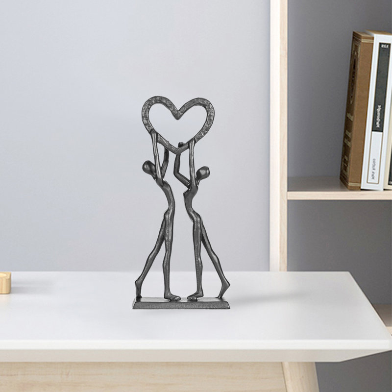 Statue de couple, sculptures en fer pour la décoration intérieure