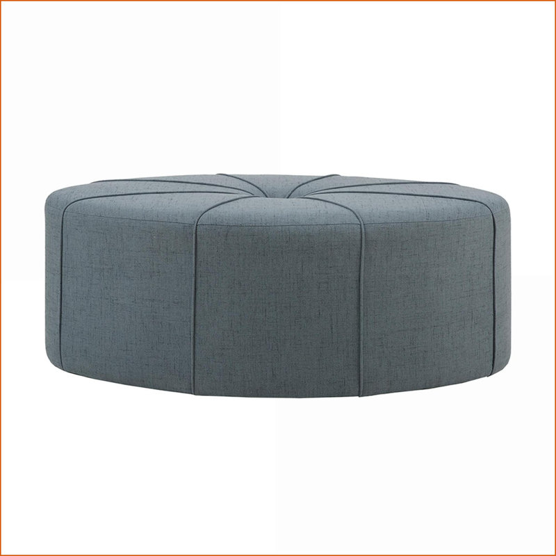 Grand repose-pieds moderne l 48,5 po pour salon | Bois massif | Bleu