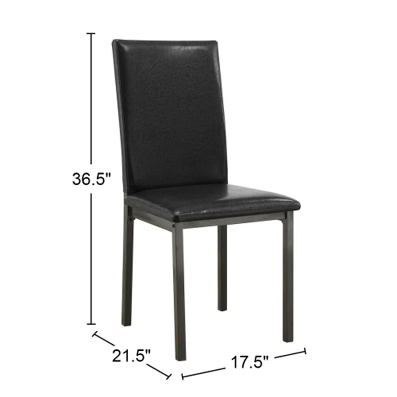 Chaises d'appoint rembourrées en similicuir